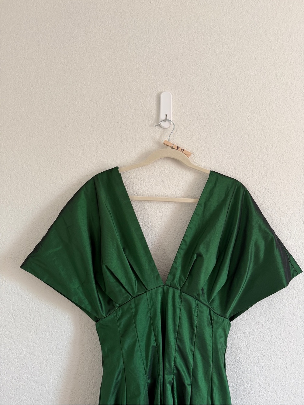 Anthropologie Exquise Tobie Dress in Emerald Green size small - Picture 8 of 13